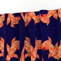 Goldfish on Navy Background