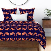 Goldfish on Navy Background