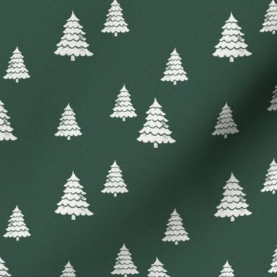 fir tree fabric - winter pine trees - sfx5513 xmas green