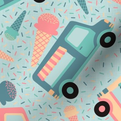 Ice cream trucks pattern