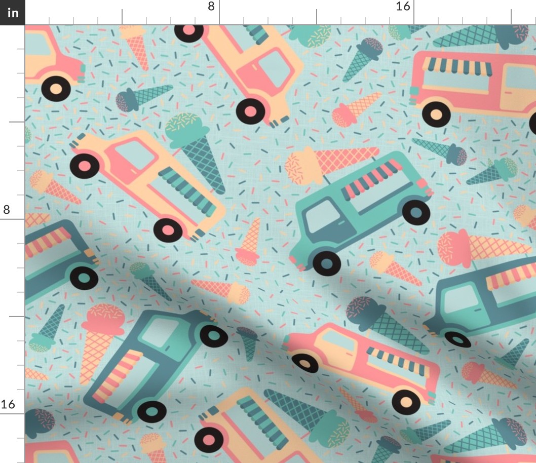 Ice cream trucks pattern