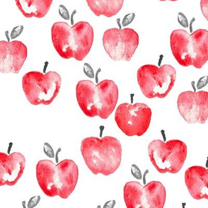 (large scale) watercolor apples - red C20BS