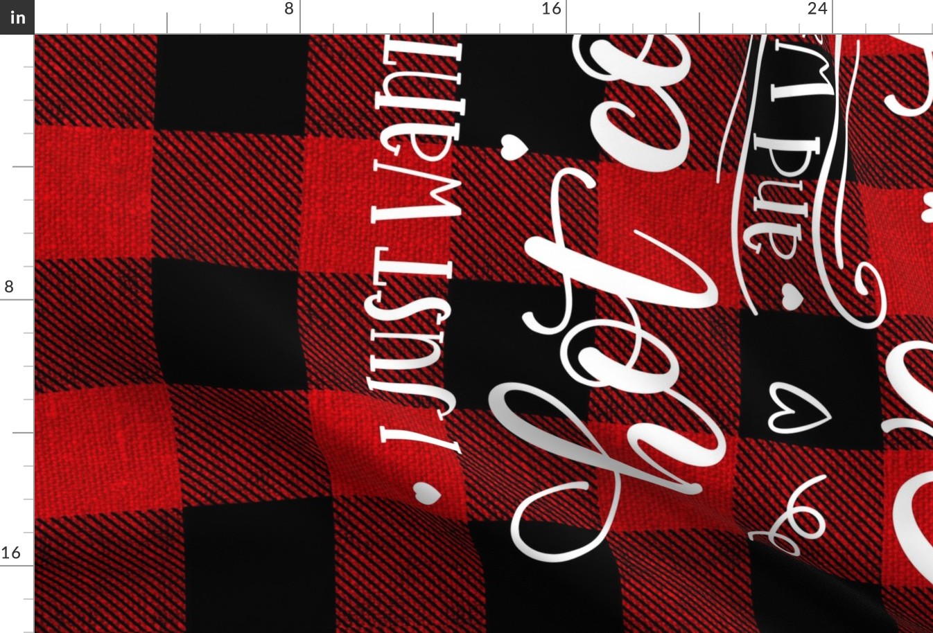 Minky Blanket 36 x 54 inches-Buffalo plaid Cocoa and Christmas Movie rotated
