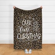 Our First Christmas 2020 - LeopardMinky Blanket 54 x 72 inches 