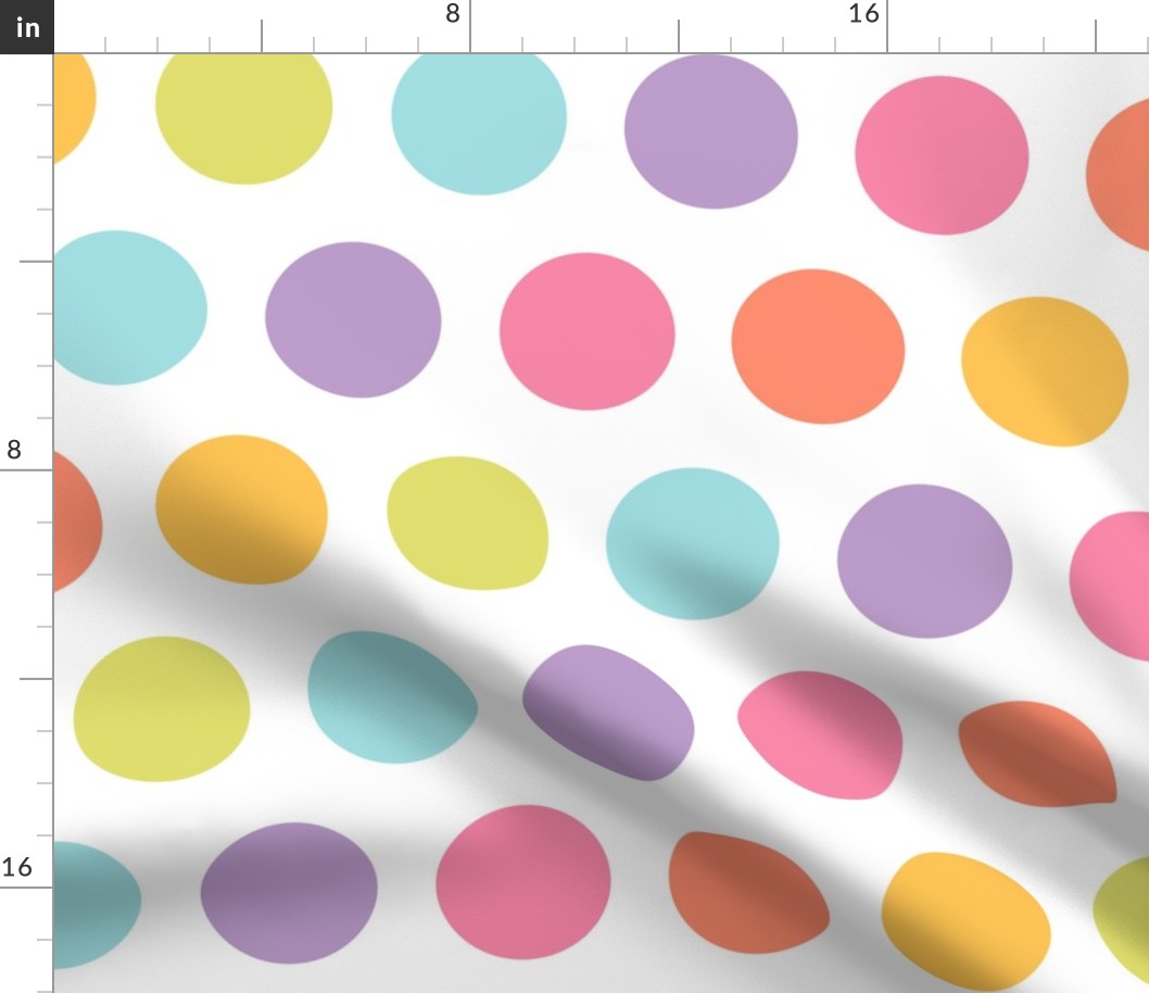 Gelato Dots on white - large scale