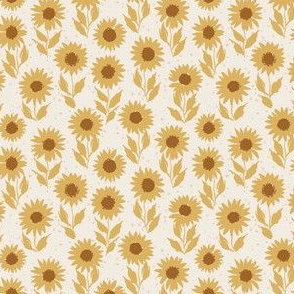 mini micro // Vintage Vibe Sunflowers in all Golden Yellow