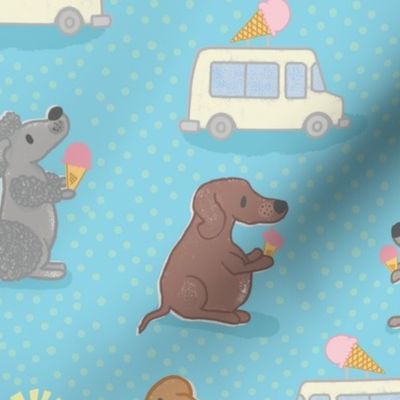 Dog Days of Summer - Dogs and Ice Cream - Large Scale