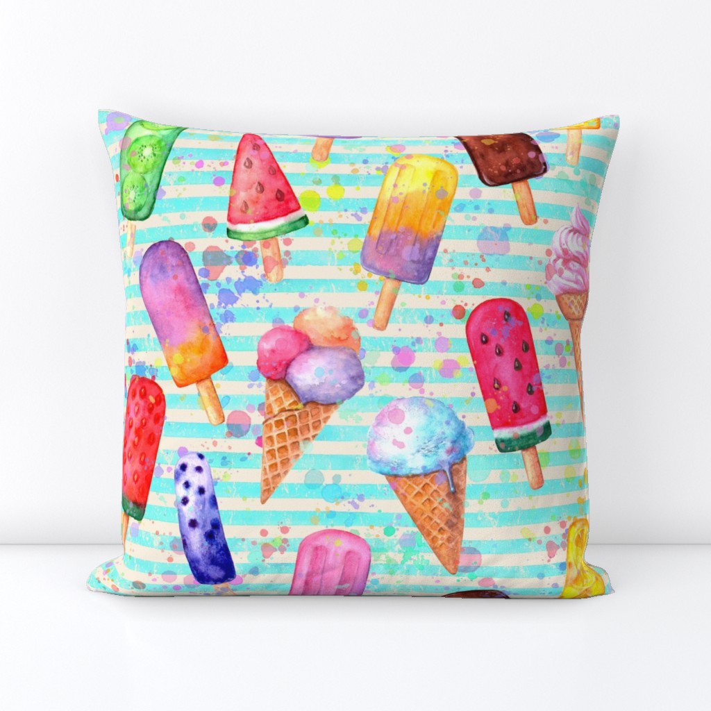 retro style ice cream pattern 