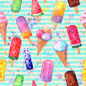 retro style ice cream pattern 