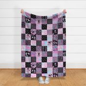 Mermaid Cheater Quilt - Magical Mermaid Patterns with Black
