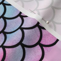 Mermaid Cheater Quilt - Magical Mermaid Patterns with Black