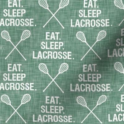 EAT. SLEEP. LACROSSE. - sage - lacrosse sticks - LAD20