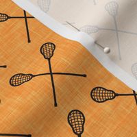 lacrosse crossed sticks - orange - LAD20