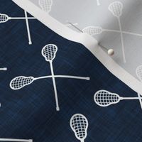 lacrosse crossed sticks - navy - LAD20
