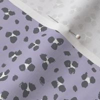 Minimal boho animal spots abstract flower blossom gender neutral nursery violet lilac gray white