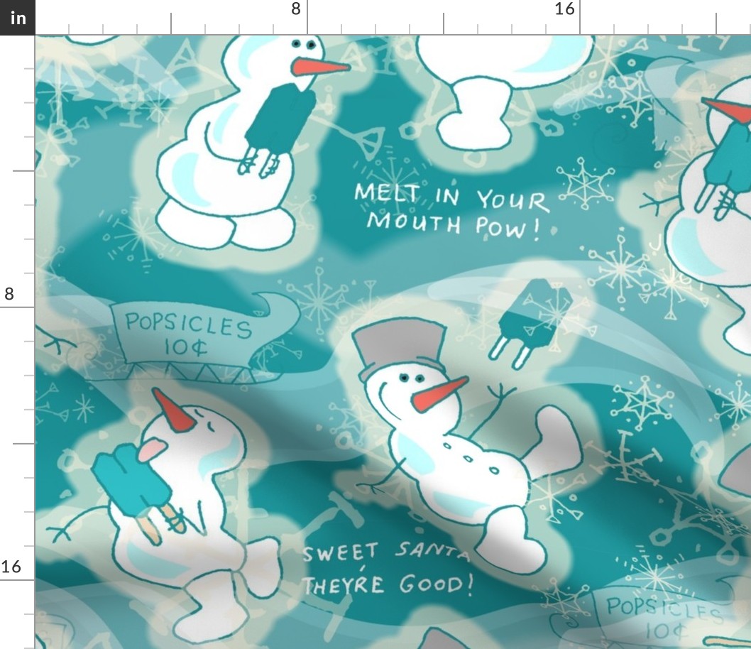 Jolly Polar Popsicle Blue Snowman, Snowmen -- Large Scale -- Blue Snowman, Snowmen Scene 