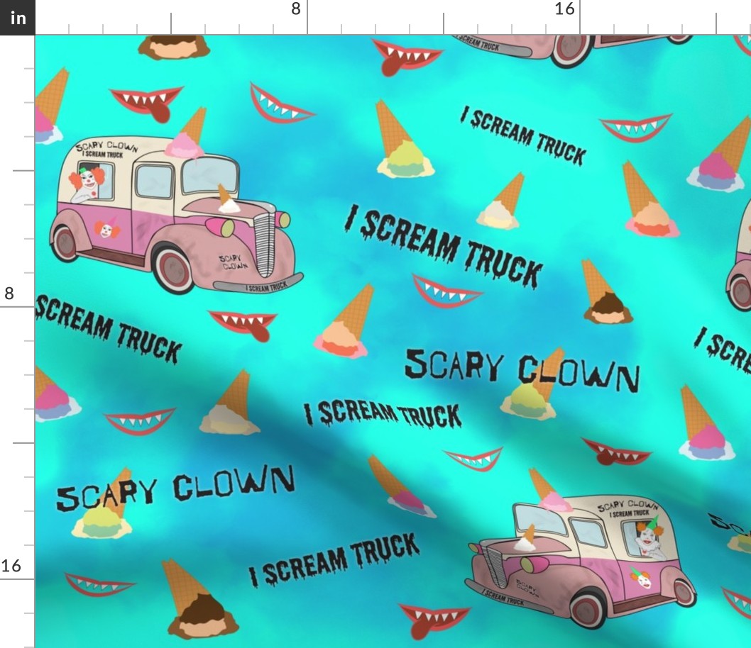 I Scream Truck aqua sky