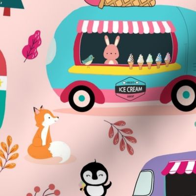 Ice Cream Trucks & Animals