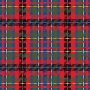 Twill Plaid in Red Green Blue Black Paducaru