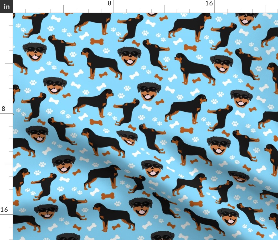 Rotties in Blue - Large Scale