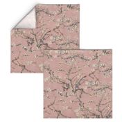 Vincent Van Gogh Almond Blossom in Old Rose Pink Sage Green Tan