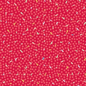 All you need is ice cream sprinkles / red