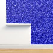 Line Art Leaves on Indigo / Big Scale