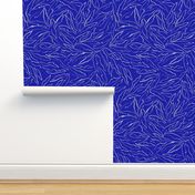 Line Art Leaves on Indigo / Big Scale