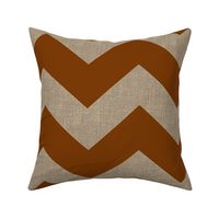 chevron burlap / cafe mocha