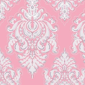 Andalusia Damask (Medium) in Pale Pink