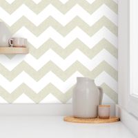 chevron burlap / white