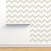 chevron burlap / white