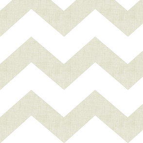 chevron burlap / white