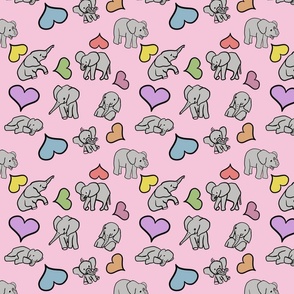 Baby Elephants Pink Small