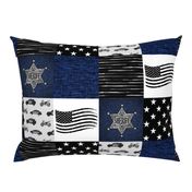 Sheriff Patchwork - Blue, Black and White