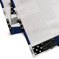 Sheriff Patchwork - Blue, Black and White