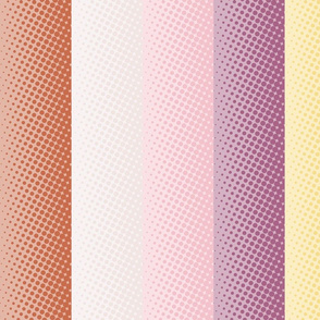 Nostalgic Summer- Ice Cream Flavour Retro Stripes- Vertical- Large Scale