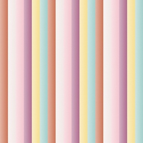 Nostalgic Summer- Ice Cream Flavour Retro Stripes- Vertical- Small Scale