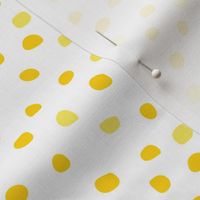 Lemon Yellow and Light Yellow Dots on White