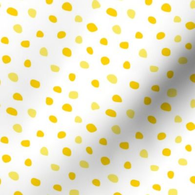 Lemon Yellow and Light Yellow Dots on White