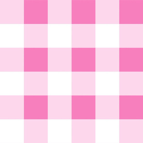 pink & white 3" buffalo check plaid