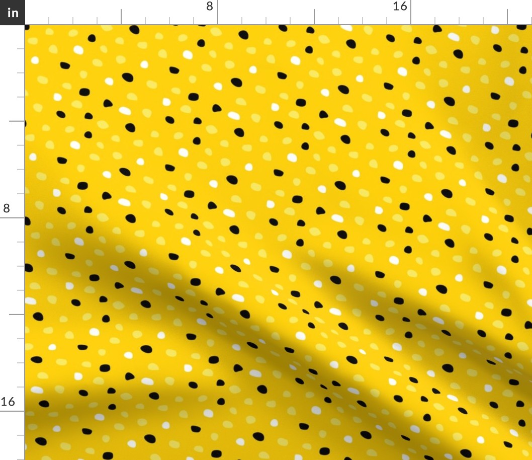 Light Yellow, White and Black Dots on Lemonon lemon -- for spoonflowerArtboard 1