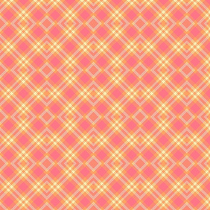 tangerine diamond plaid