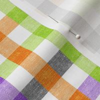 halloween plaid - purple green black orange  - LAD20