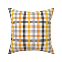 halloween plaid - black orange grey - LAD20