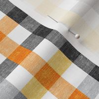 halloween plaid - black orange grey - LAD20