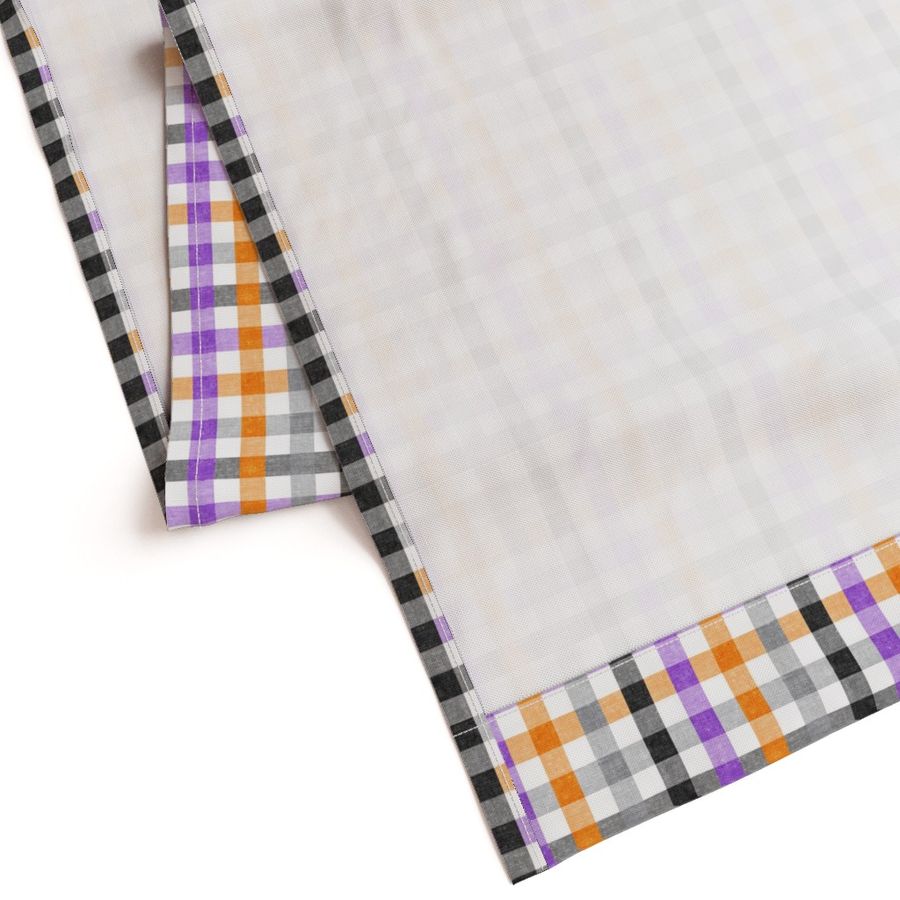 halloween plaid - purple black orange grey - LAD20