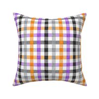 halloween plaid - purple black orange grey - LAD20