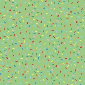 Nonpareil Sprinkles on green