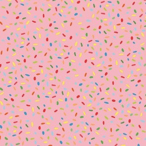 Nonpareil Sprinkles on pink